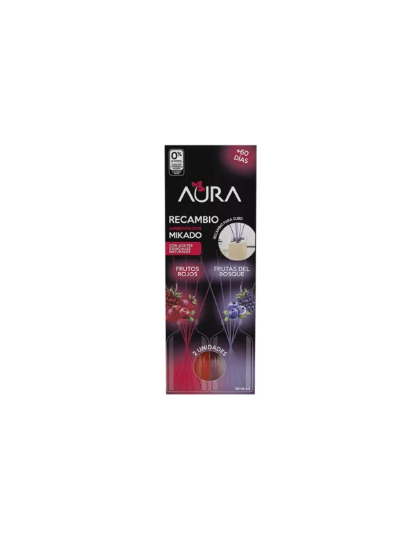 Pack 2 Recharges Cube Aura 2x30 ml Fruits Foret - Baies Rouges