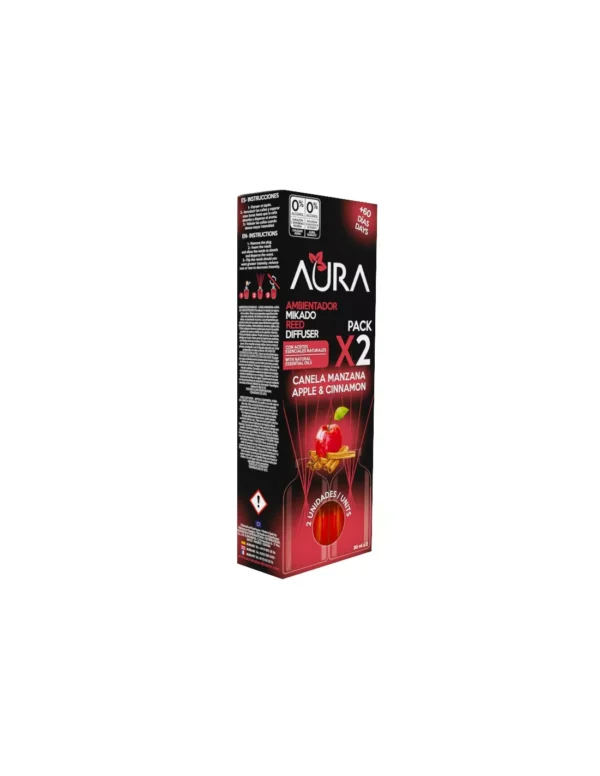 Pack Diffuseurs Aura 2x30 ml Pomme Cannele 1